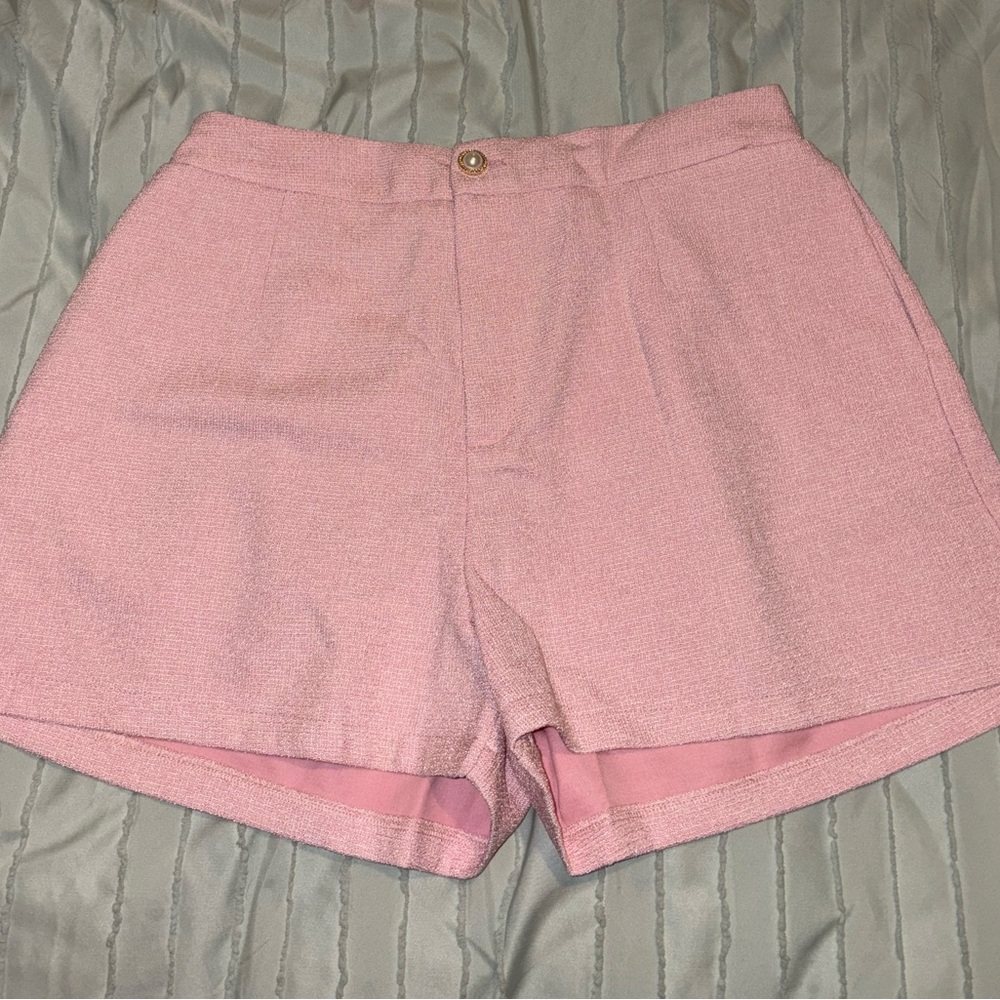 Cider Pink High Waist Women's Shorts